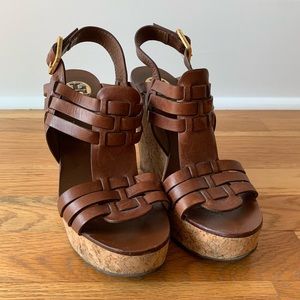 Tory Burch Leather Wedges
